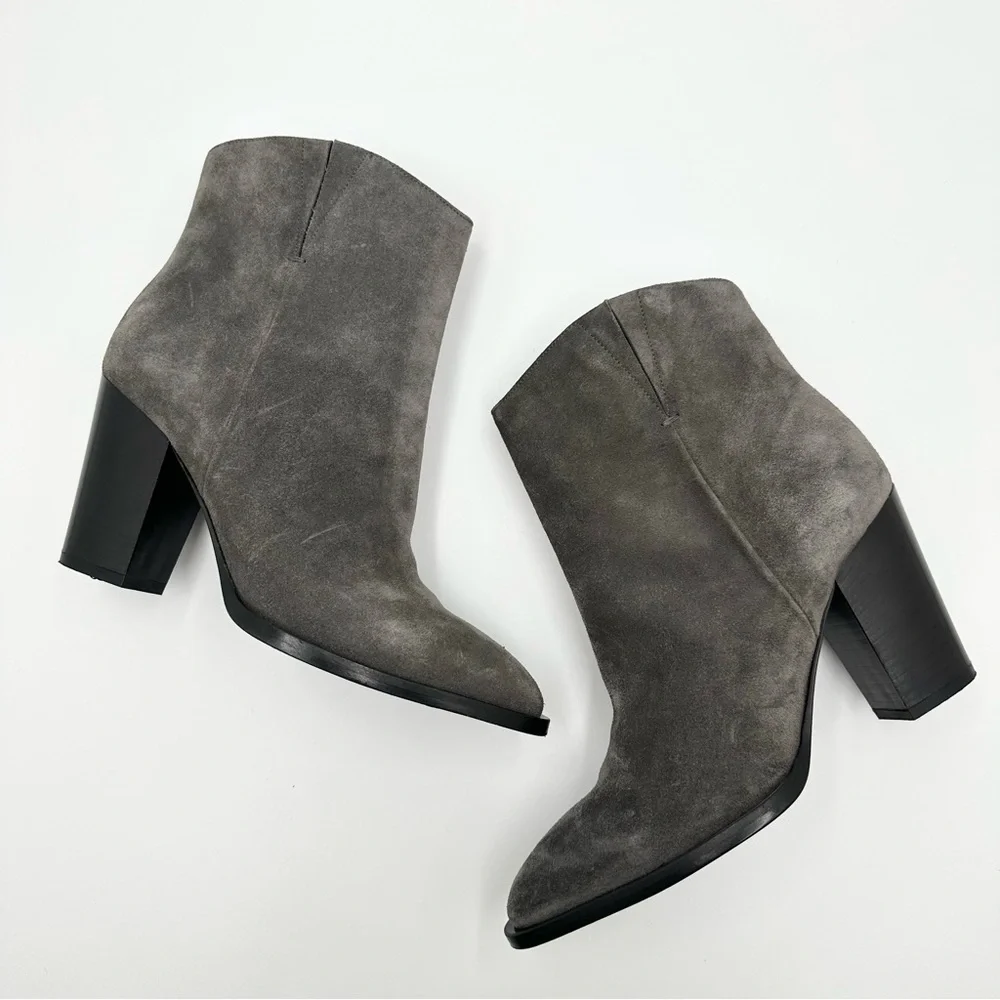 Vince Erving Ankle Boots in Grey Suede